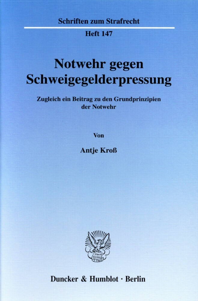 Notwehr gegen Schweigegelderpressung. main product photo