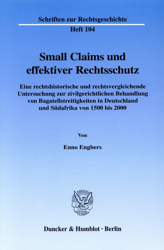 Small Claims und effektiver Rechtsschutz. main product photo