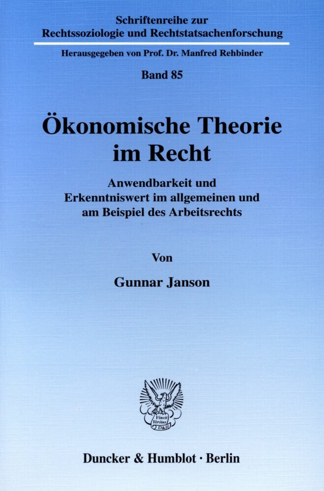 Ökonomische Theorie im Recht. main product photo