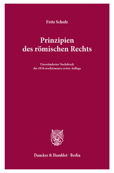Prinzipien des römischen Rechts. main product photo