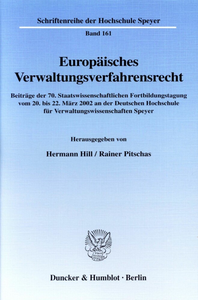 Europäisches Verwaltungsverfahrensrecht. main product photo