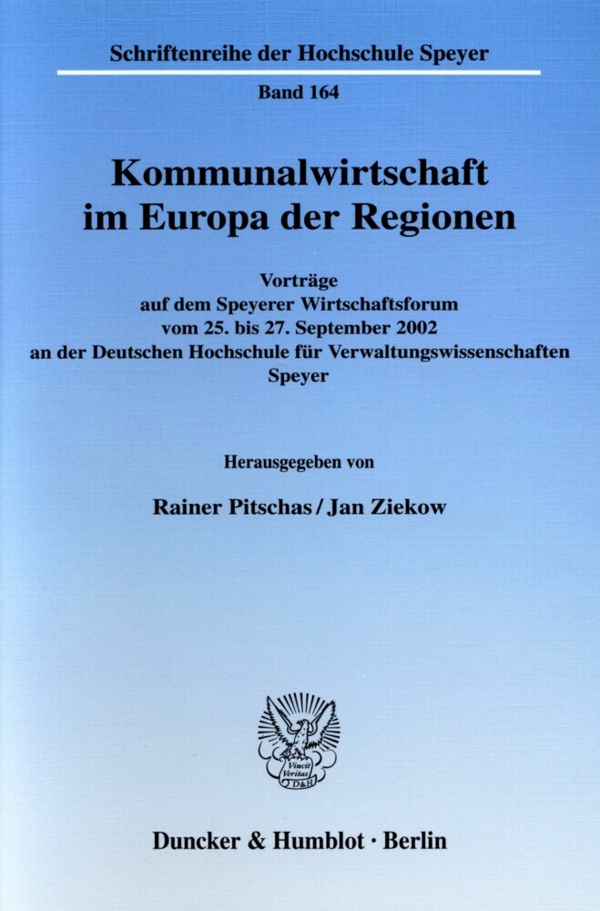 Kommunalwirtschaft im Europa der Regionen. main product photo