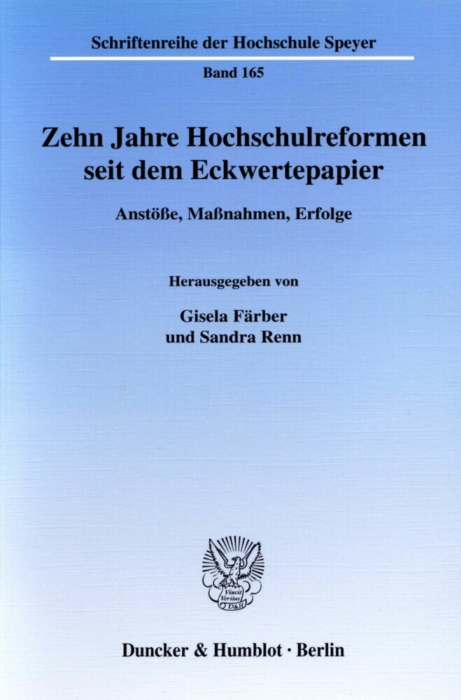 Zehn Jahre Hochschulreformen seit dem Eckwertepapier. main product photo