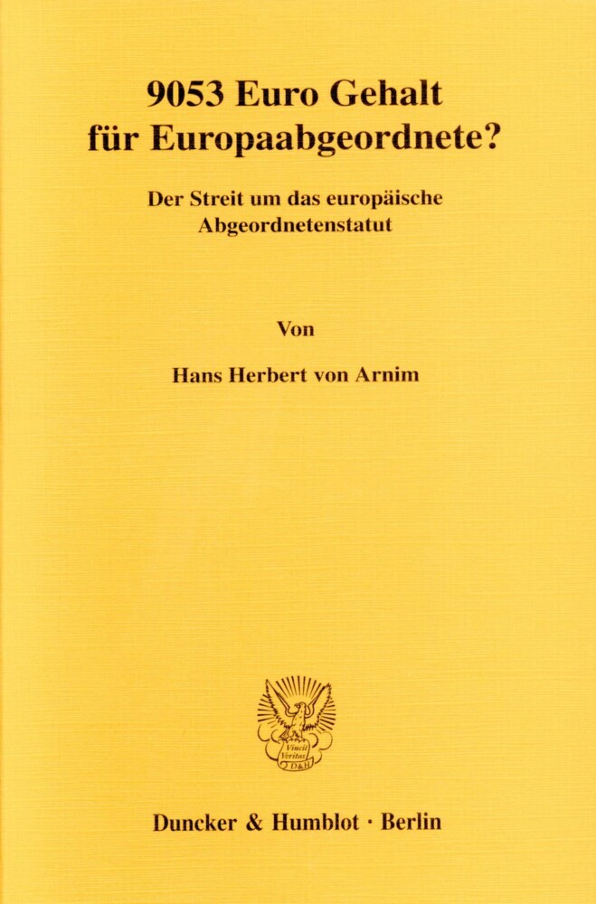 9053 Euro Gehalt für Europaabgeordnete? main product photo