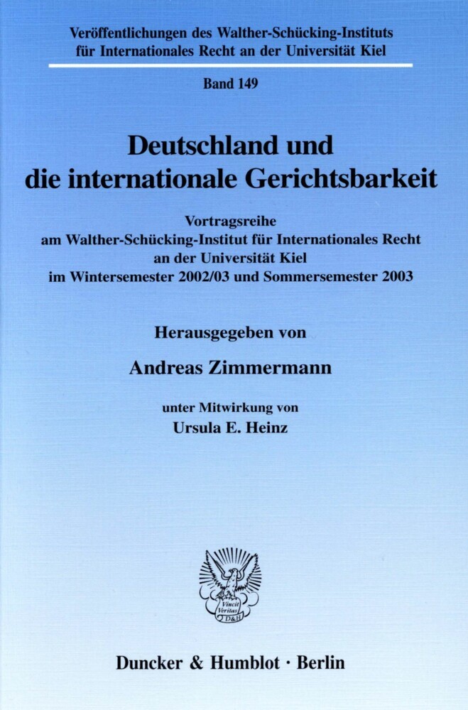 Deutschland und die internationale Gerichtsbarkeit. main product photo