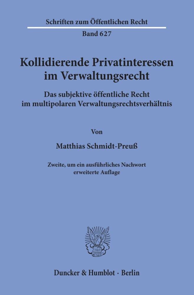 Kollidierende Privatinteressen im Verwaltungsrecht. main product photo