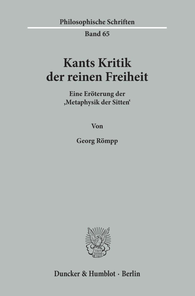 Kants Kritik der reinen Freiheit. main product photo
