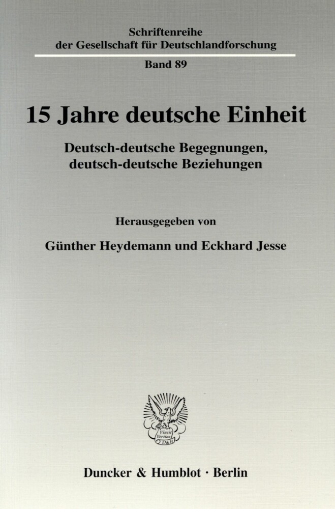 15 Jahre deutsche Einheit. main product photo