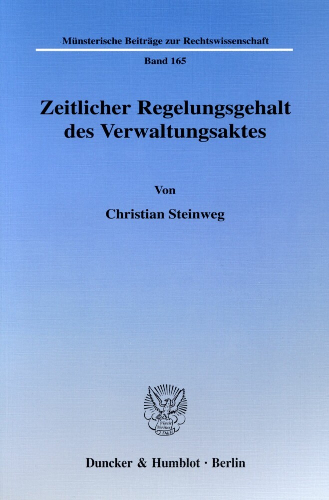 Zeitlicher Regelungsgehalt des Verwaltungsaktes. main product photo