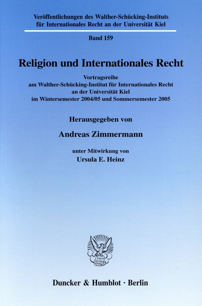 Religion und Internationales Recht. main product photo