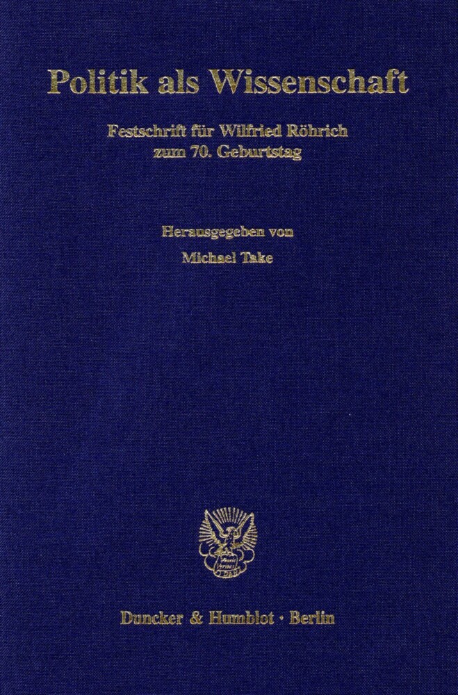 Politik als Wissenschaft. main product photo