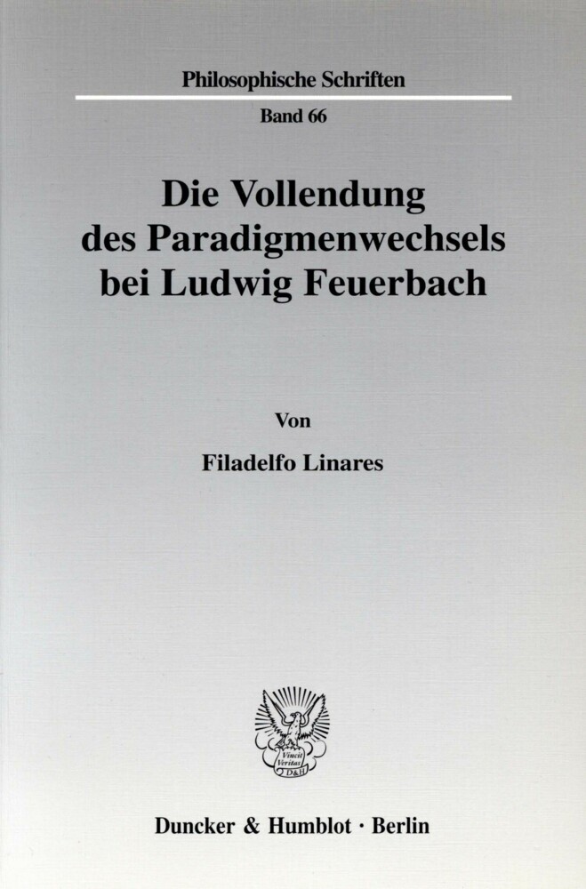 Die Vollendung des Paradigmenwechsels bei Ludwig Feuerbach. main product photo