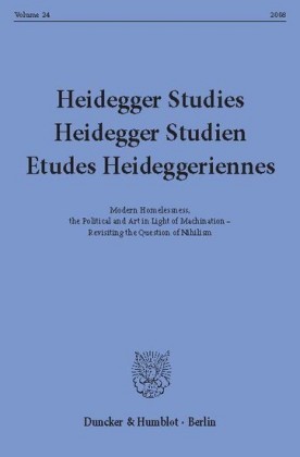 Heidegger Studies / Heidegger Studien / Etudes Heideggeriennes.