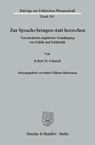 Zur Sprache bringen statt herrschen. main product photo