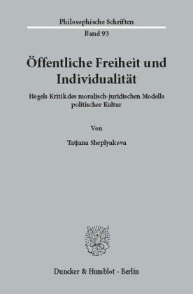 Öffentliche Freiheit und Individualität.