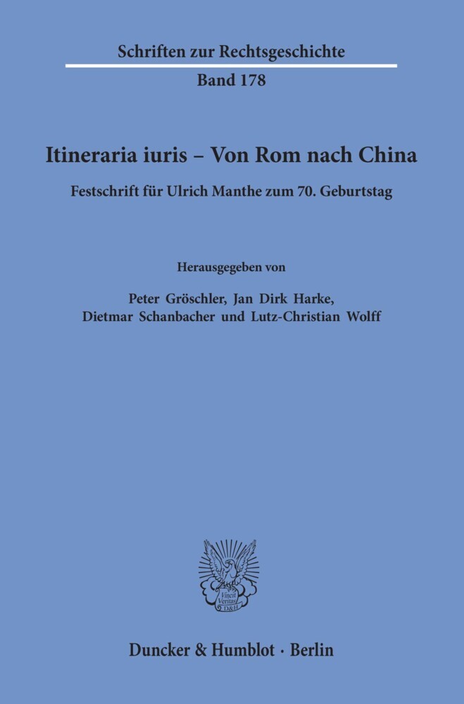 Itineraria iuris - Von Rom nach China. main product photo