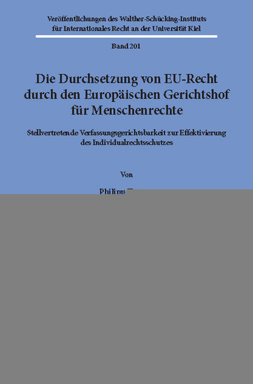 Die Durchsetzung von EU-Recht durch den Europäischen Gerichtshof für Menschenrechte. main product photo