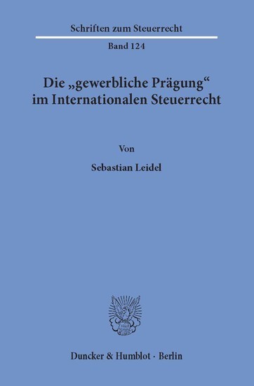 Die "gewerbliche Prägung" im Internationalen Steuerrecht. main product photo