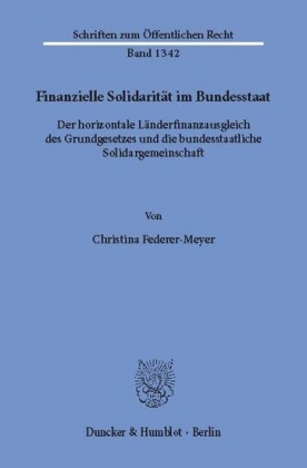 Finanzielle Solidarität im Bundesstaat.