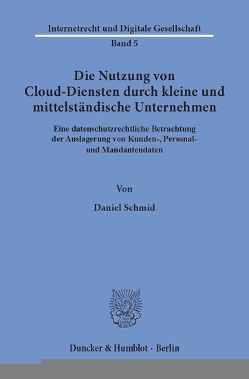 Die Nutzung von Cloud-Diensten durch kleine und mittelständische Unternehmen. main product photo