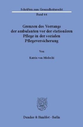 Grenzen des Vorrangs der ambulanten vor der stationären Pflege in der sozialen Pflegeversicherung.