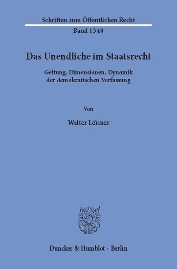 Das Unendliche im Staatsrecht. main product photo