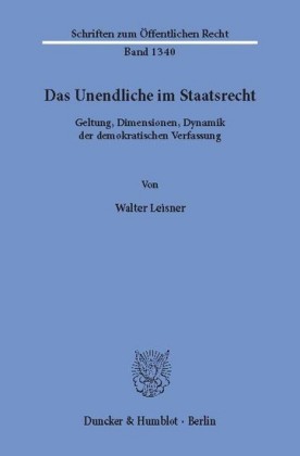 Das Unendliche im Staatsrecht.