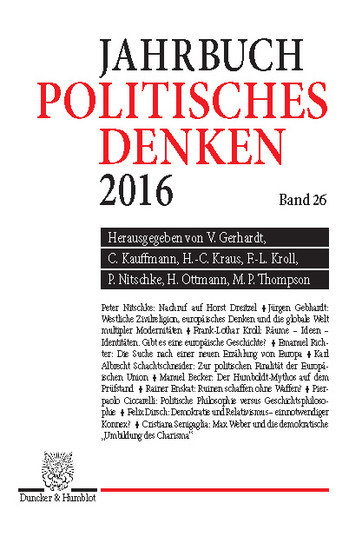 Politisches Denken. Jahrbuch 2016. main product photo