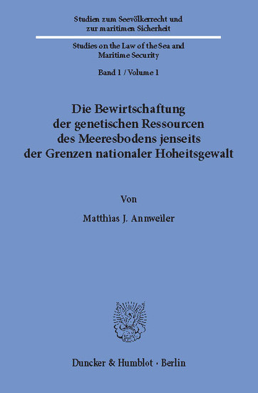 Die Bewirtschaftung der genetischen Ressourcen des Meeresbodens jenseits der Grenzen nationaler Hoheitsgewalt. main product photo