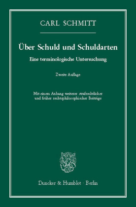 Über Schuld und Schuldarten.