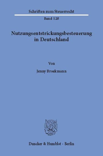 Nutzungsentstrickungsbesteuerung in Deutschland. main product photo
