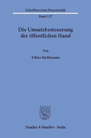 Die Umsatzbesteuerung der öffentlichen Hand. main product photo