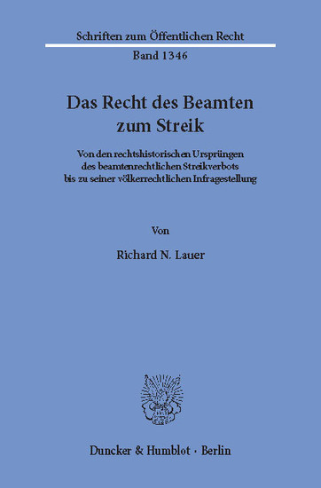 Das Recht des Beamten zum Streik. main product photo