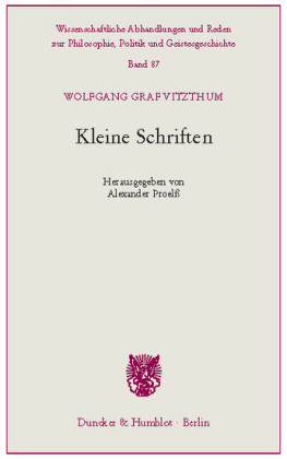 Kleine Schriften.