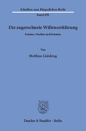 Die zugerechnete Willenserklärung. main product photo
