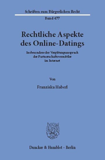 Rechtliche Aspekte des Online-Datings. main product photo