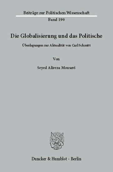 Die Globalisierung und das Politische. main product photo