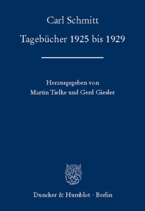 Tagebücher 1925 bis 1929.