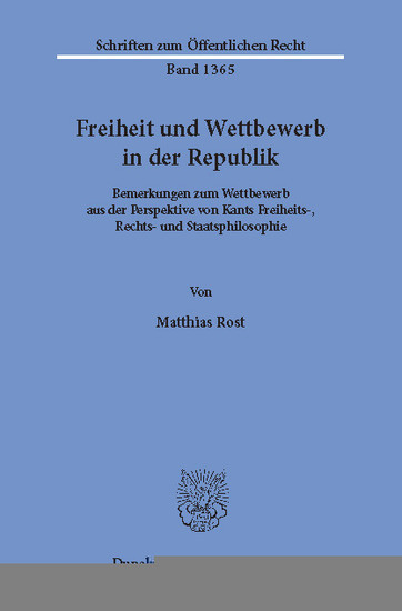 Freiheit und Wettbewerb in der Republik. main product photo