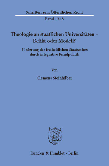 Theologie an staatlichen Universitäten - Relikt oder Modell? main product photo