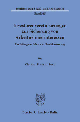 Investorenvereinbarungen zur Sicherung von Arbeitnehmerinteressen.