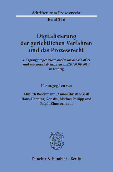 Digitalisierung der gerichtlichen Verfahren und das Prozessrecht. main product photo