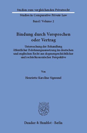 Bindung durch Versprechen oder Vertrag. main product photo