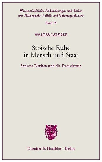 Stoische Ruhe in Mensch und Staat. main product photo