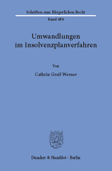 Umwandlungen im Insolvenzplanverfahren. main product photo