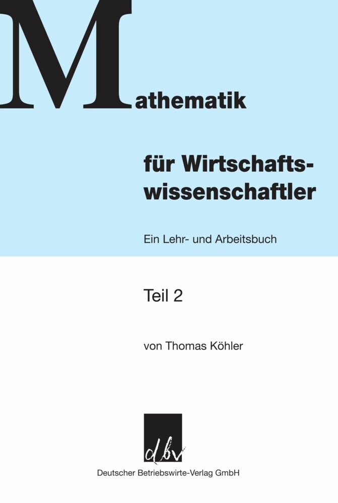 Mathematik für Wirtschaftswissenschaftler. main product photo