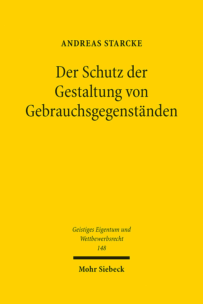 Der Schutz der Gestaltung von Gebrauchsgegenständen main product photo