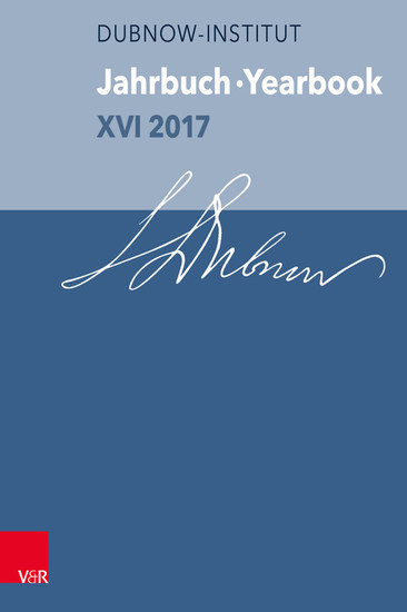 Jahrbuch des Dubnow-Instituts / Dubnow Institute Yearbook XVI/2017 main product photo