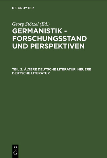 Ältere Deutsche Literatur, Neuere Deutsche Literatur main product photo