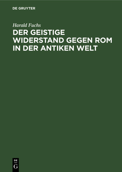 Der geistige Widerstand gegen Rom in der antiken Welt main product photo